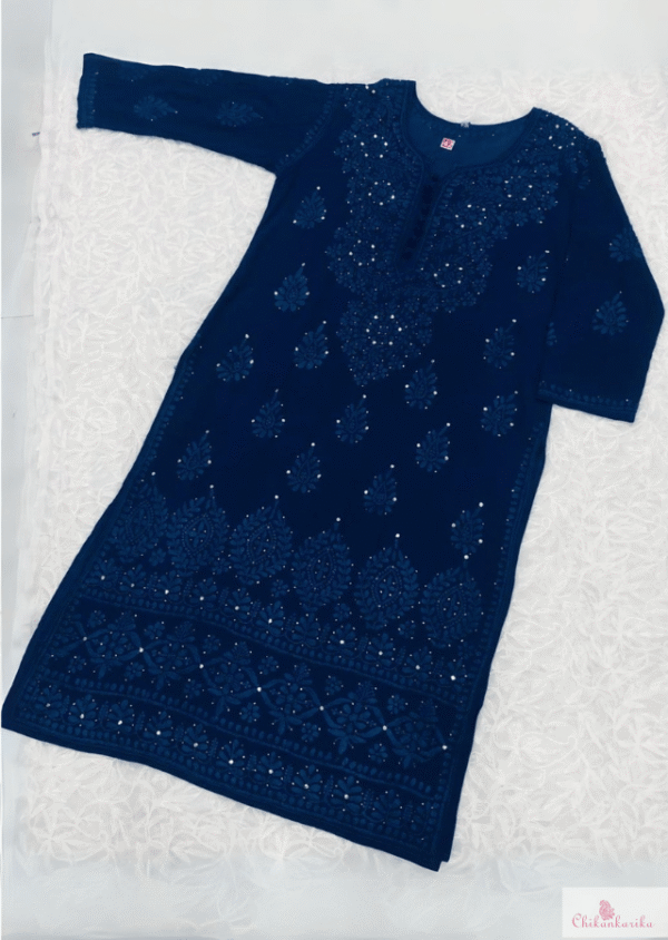 Viscose Kurta with Ghaspatti & Mukesh Work - Image 2
