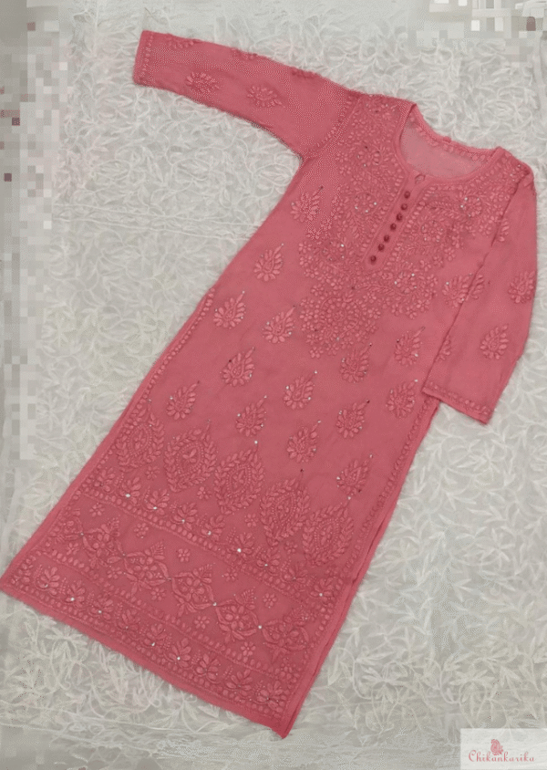 Viscose Kurta with Ghaspatti & Mukesh Work - Image 4