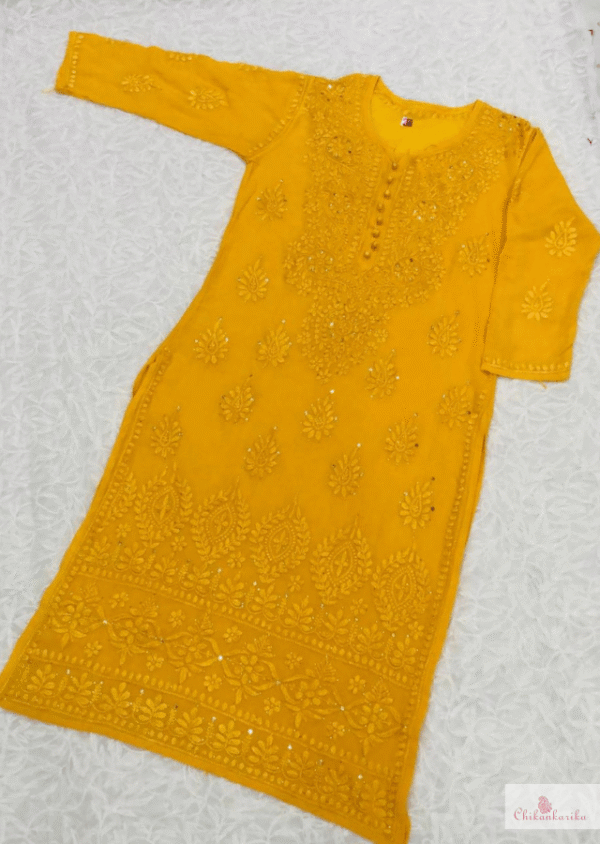 Viscose Kurta with Ghaspatti & Mukesh Work - Image 7