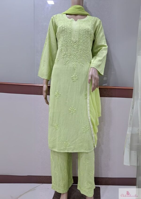 Trendy Kurti Plazzo Dupatta 3-Piece Set - Image 2