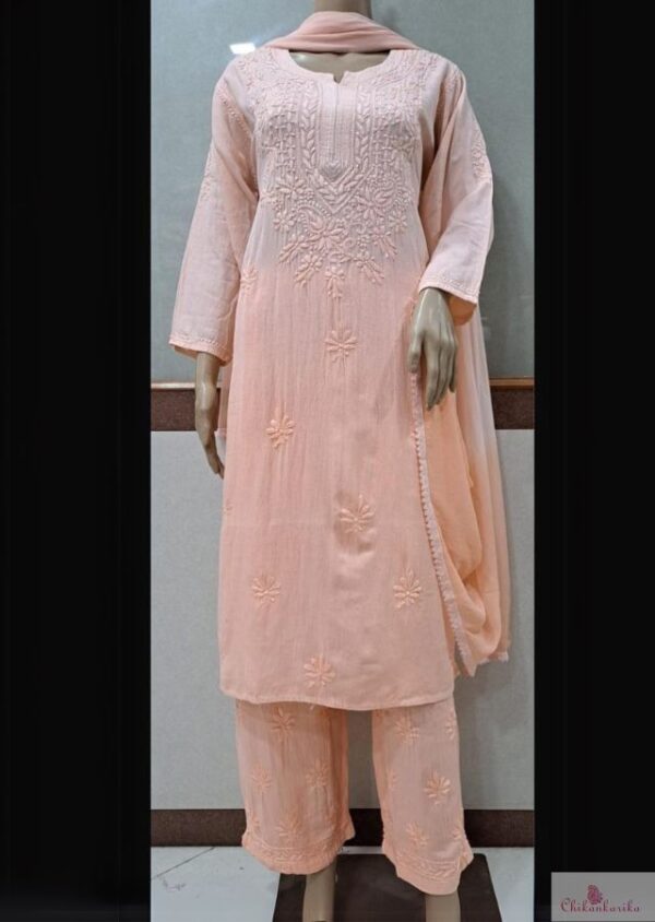 Trendy Kurti Plazzo Dupatta 3-Piece Set - Image 4