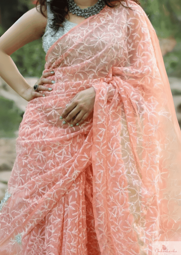 Traditional Tepchi Saree with Hand Embroidery - Image 2
