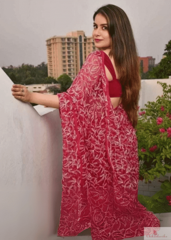 Traditional Tepchi Saree with Hand Embroidery - Image 17