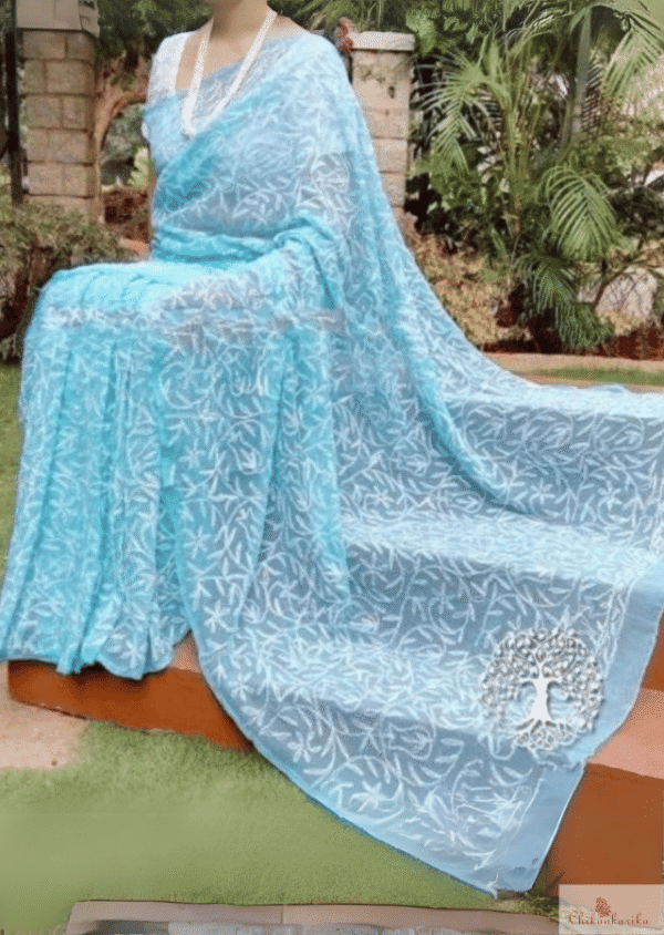 Traditional Tepchi Saree with Hand Embroidery - Image 6