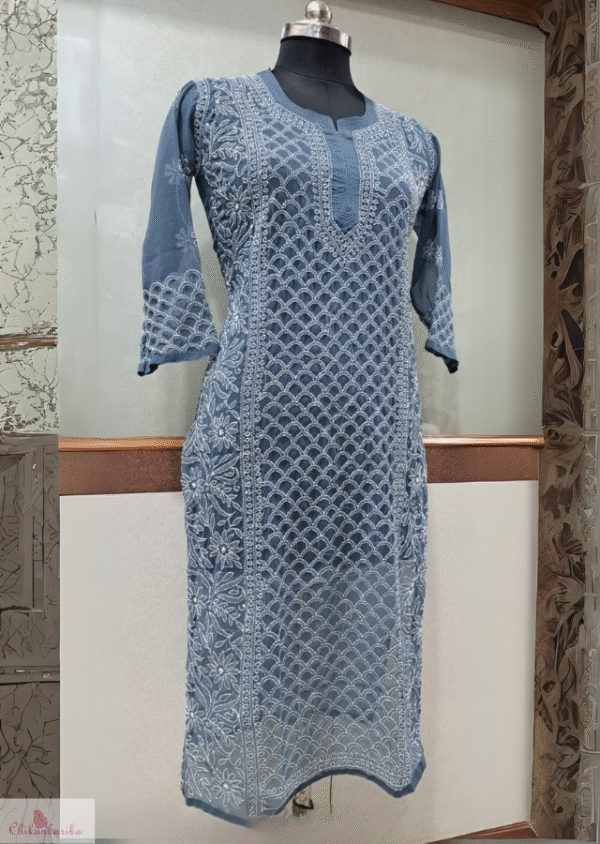 Light Chiffon Kurta with Soft Cotton Inner - Image 2