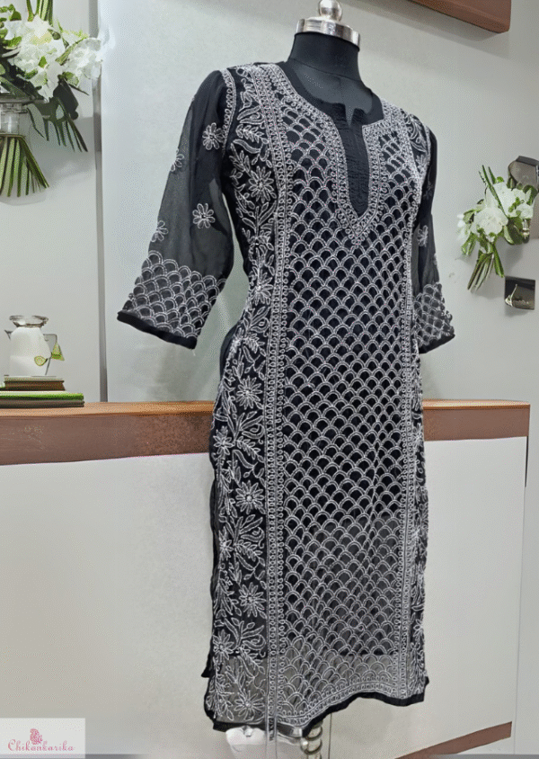 Light Chiffon Kurta with Soft Cotton Inner - Image 3