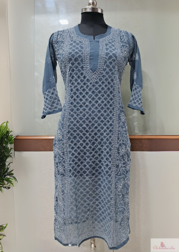 Light Chiffon Kurta with Soft Cotton Inner - Image 5