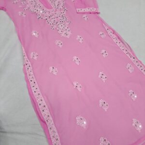 Stylish Mirror Work Georgette Kurti – Ethnic Wear for Women